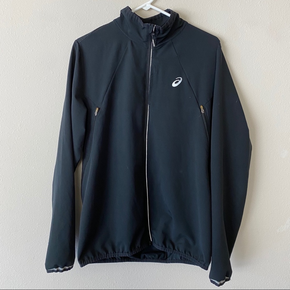 Medium Long Sleeve ASICS Zip-Up Windbreaker